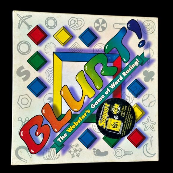 BLURT The Websters Game of Word Racing Board Game 1995 Vintage Patch - Picture 2 of 7